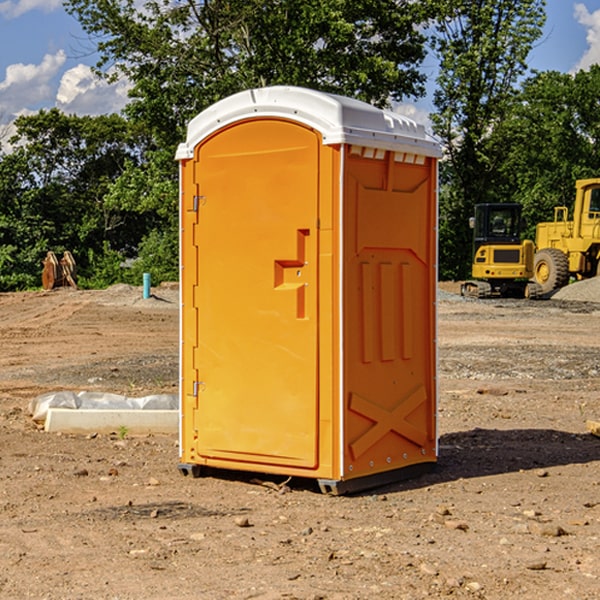 can i customize the exterior of the porta potties with my event logo or branding in Oliver MI